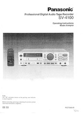 Panasonic SV-4100 Mode D'emploi