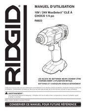 RIDGID R8823 Manuel D'utilisation