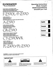 Pioneer A-Z370 Mode D'emploi