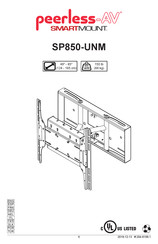 peerless-AV SMARTMOUNT SP850-UNM Mode D'emploi