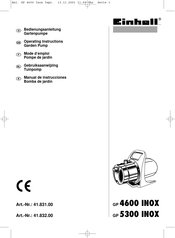 EINHELL 41.831.00 Mode D'emploi