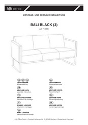 hjh OFFICE BALI BLACK 3 713309 Instructions De Montage Et D'utilisation