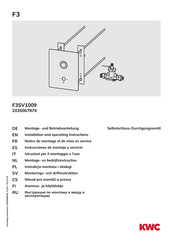 KWC F3SV1009 Notice De Montage Et De Mise En Service