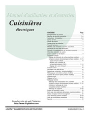 Frigidaire CMEF212EB3 Manuel D'utilisation Et D'entretien