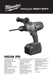 Milwaukee HD28 PD-32X Notice Originale