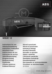 AEG WB2E 12 Instructions D'utilisation