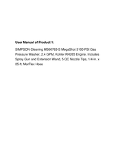 Simpson MS60763-S Guide D'utilisation Et D'entretien