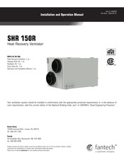 Fantech SHR 150R Manuel D'installation