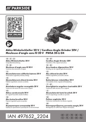 Parkside PWSA 20-Li D4 Traduction Des Instructions D'origine