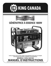 King Canada KCG-1501GX Manuel D'instructions