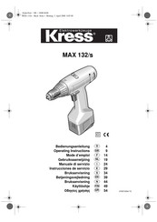 KRESS MAX 132/s Mode D'emploi