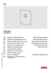 KWC F5 F5EV2007 Notice De Montage Et De Mise En Service