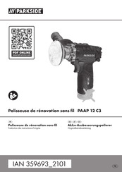 Parkside PAAP 12 C3 Traduction Des Instructions D'origine