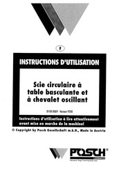 Posch WZE 4 Instructions D'utilisation