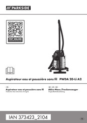 Parkside PWDA 20-Li A2 Traduction Des Instructions D'origine