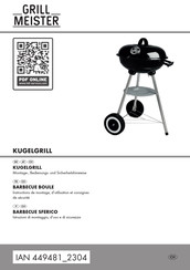 GRILL MEISTER HG09102 Instructions De Montage, D'utilisation Et Consignes De Sécurité