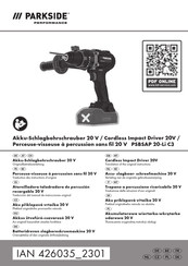 Parkside Performance PSBSAP 20-Li C3 Traduction Des Instructions D'origine