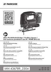 Parkside PSTDA 20-Li C3 Traduction Des Instructions D'origine