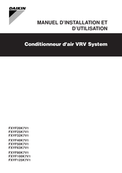 Daikin FXYF63K7V1 Manuel D'installation Et D'utilisation