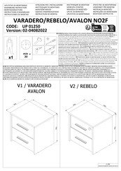 Dedeman VARADERO NO2F UP 01250 Instructions D'assemblage