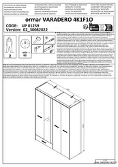 Dedeman VARADERO 4K1F1O UP 01259 Instructions D'assemblage