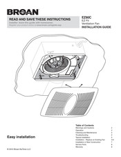 Broan EZ Fit EZ80C Guide D'installation