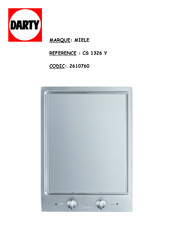 Miele CS 1326 Y Notice D'utilisation Et De Montage