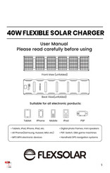 Flexsolar E40 Manuel D'utilisation