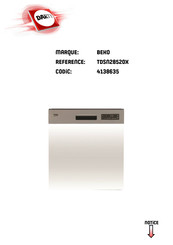 Beko TDSN28520X Mode D'emploi