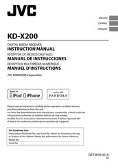 Jvc KD-X200 Manuel D'instructions