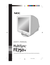 NEC MultiSync FE750+ Guide De L'utilisateur