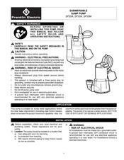 Franklin Electric SP25A Mode D'emploi