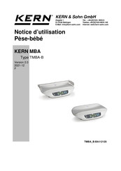 KERN MBA Serie Notice D'utilisation