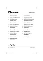 EINHELL TC-BD 630/1 Instructions D'origine