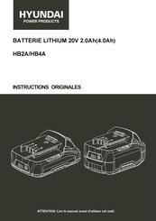 Hyundai power products HB2A Instructions D'origine