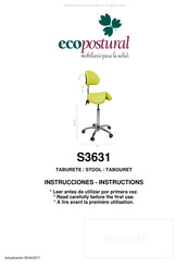 ECOPOSTURAL S3631 Manuel D'instructions