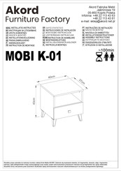 Akord MOBI K-01 Instructions De Montage