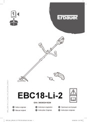 Erbauer EBC18-Li-2 Notice Originale