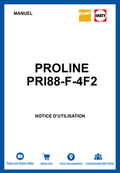 Proline PRI88-F-4F2 Manuel D'utilisation