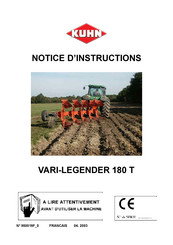 KUHN VARI-LEGENDER 180 T Notice D'instructions