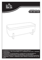 HOMCOM 838-467V00 Instructions D'assemblage