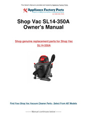 Shop-Vac SL Série Manuel D'utilisation