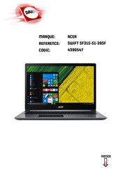 Acer SWIFT 3 SF315-51G Manuel D'utilisation