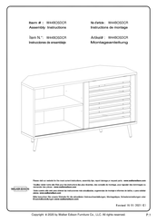 Walker Edison W44BOSDCR Instructions De Montage