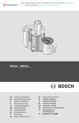 Bosch VitaJuice 2 MES2 Serie Notice D'utilisation