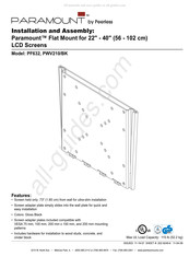PEERLESS PARAMOUNT PF632 Installation Et Montage