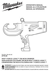 Milwaukee 2779-20 Manuel De L'utilisateur