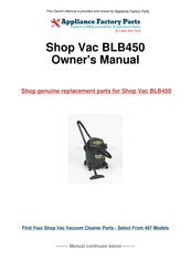 Shop-Vac BLB450 Manuel D'utilisation