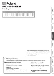 Roland RD-88EX Mode D'emploi