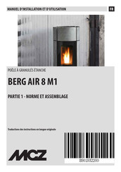 MCZ BERG AIR 8 M1 Manuel D'installation Et D'utilisation